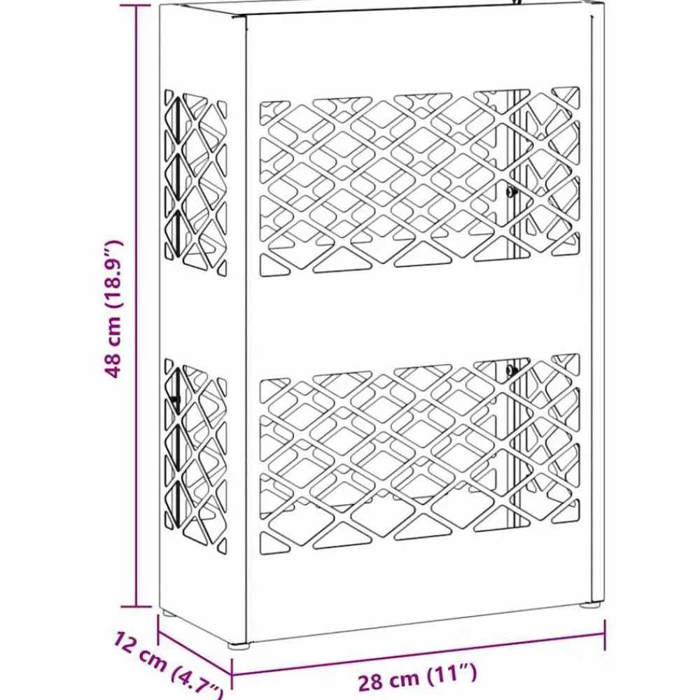 vidaXL Productos Del Hogar-Soporte para sombrilla 28 x 12 x 41 cm Acero