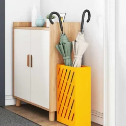 vidaXL Soporte para sombrilla 28 x 12 x 41 cm Acero Amarillo mostaza Best