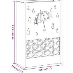 vidaXL Productos Del Hogar-Soporte para sombrilla 28 x 12 x 41 cm Acero
