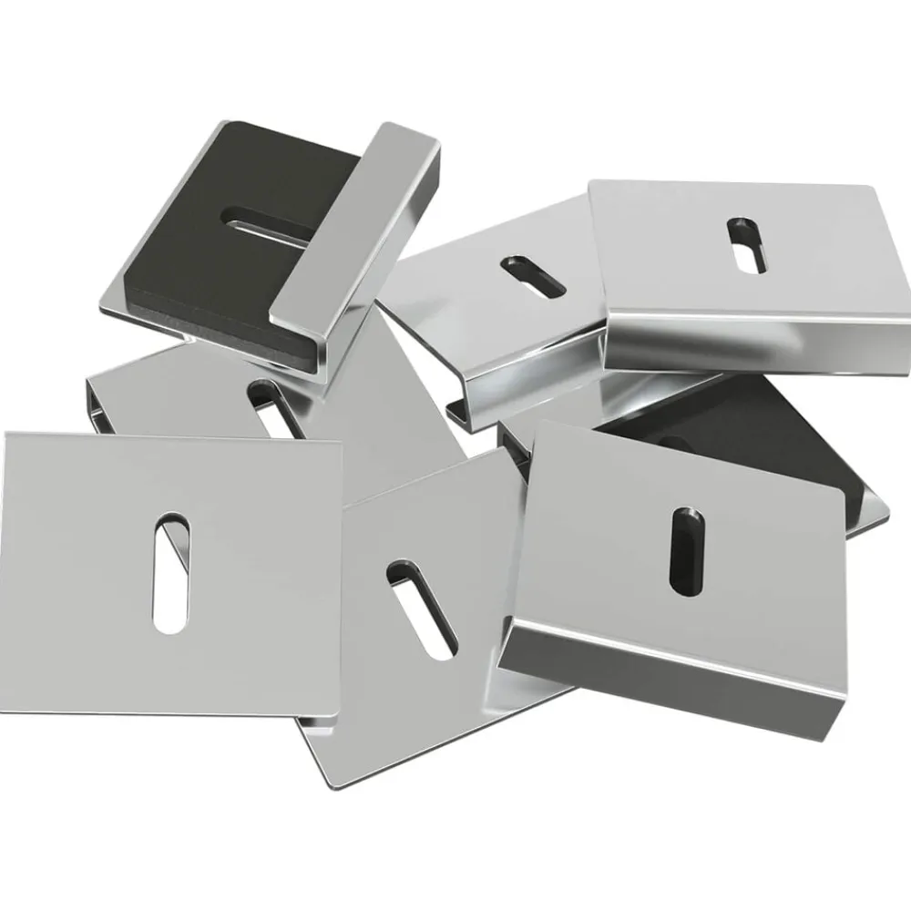 vidaXL Accesorios De Bricolaje-Soporte para Sostener Espejo 2 pcs Níquel 35 x 30 x 8,3 mm