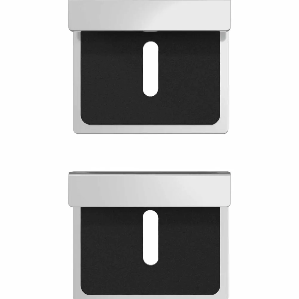 vidaXL Accesorios De Bricolaje-Soporte para Sostener Espejo 2 pcs Níquel 35 x 30 x 8,3 mm