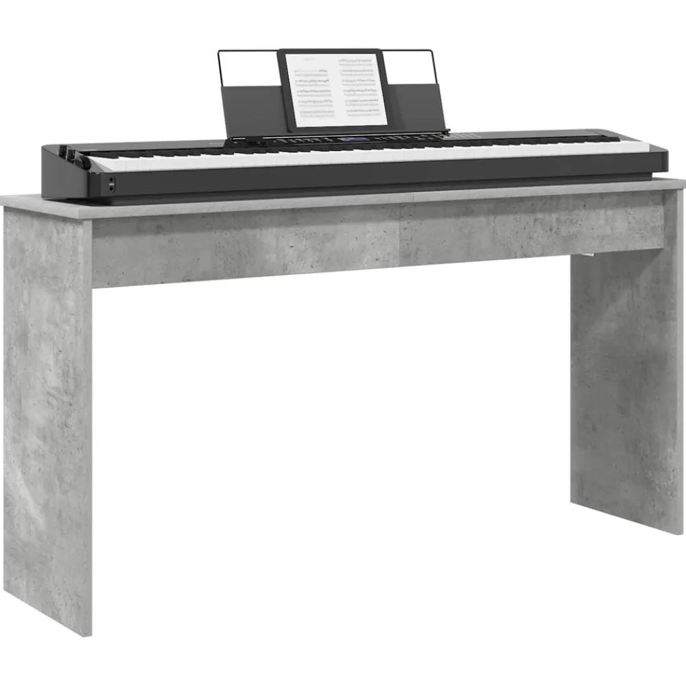 vidaXL Arte Y Ocio-Soporte para teclado Gris Concreto 120 x 32 x 64 cm