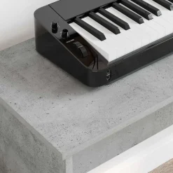 vidaXL Arte Y Ocio-Soporte para teclado Gris Concreto 120 x 32 x 64 cm