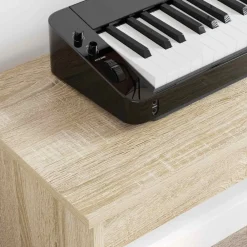 vidaXL Soporte para teclado 120 x 32 x 64 cm Roble Sonoma Online