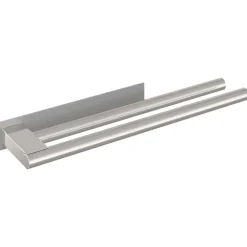 vidaXL Soporte para toallas 40 x 9 x 4 cm Acero inoxidable Plateado Hot