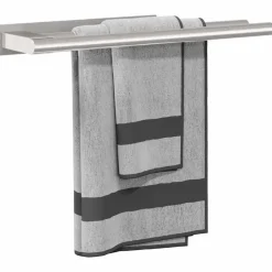 vidaXL Soporte para toallas 40 x 9 x 4 cm Acero inoxidable Plateado Hot