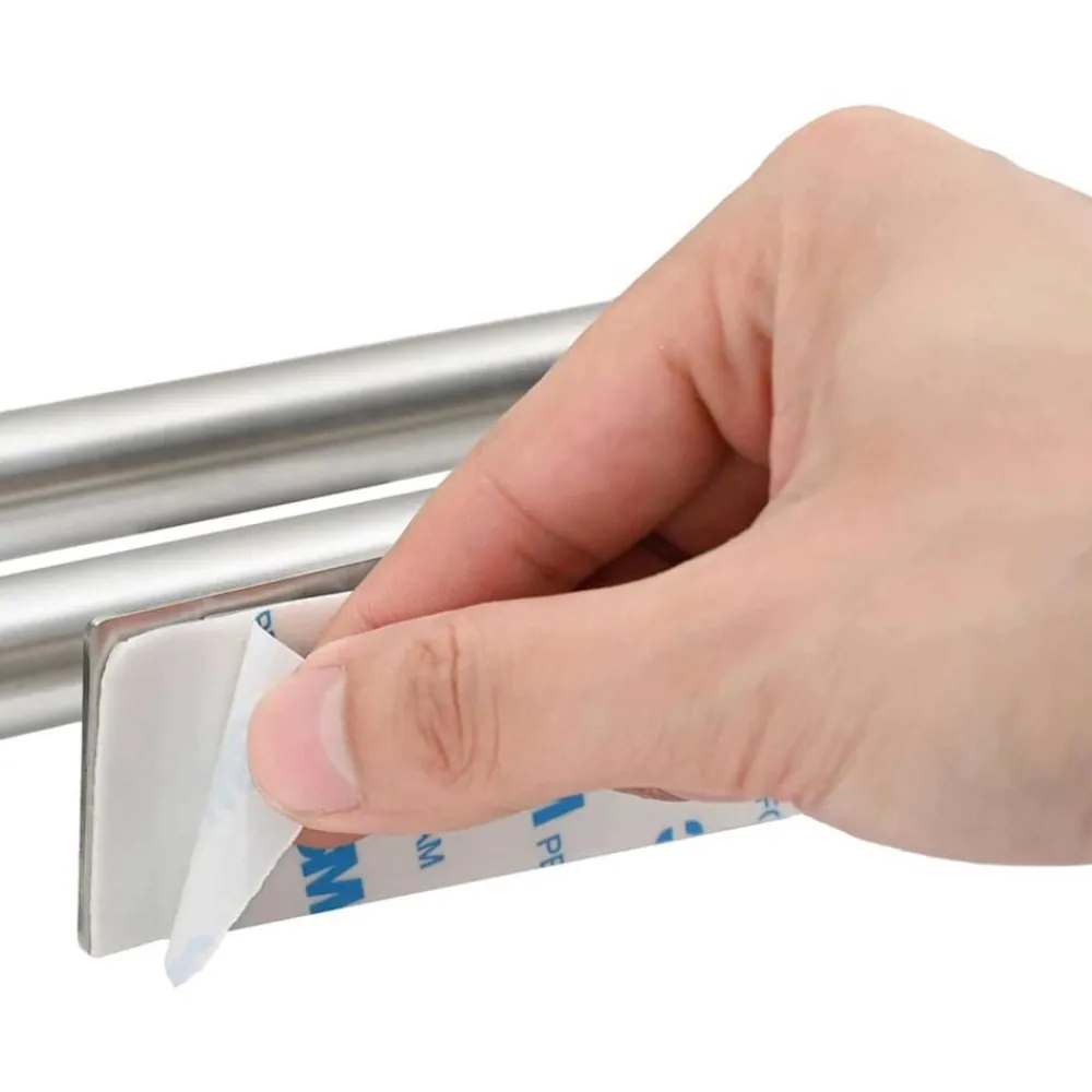 vidaXL Soporte para toallas 40 x 9 x 4 cm Acero inoxidable Plateado Hot