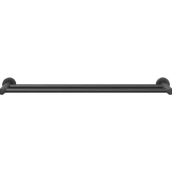 vidaXL Soporte para toallas Negro 61 x 14,5 x 5 cm Acero inoxidable New