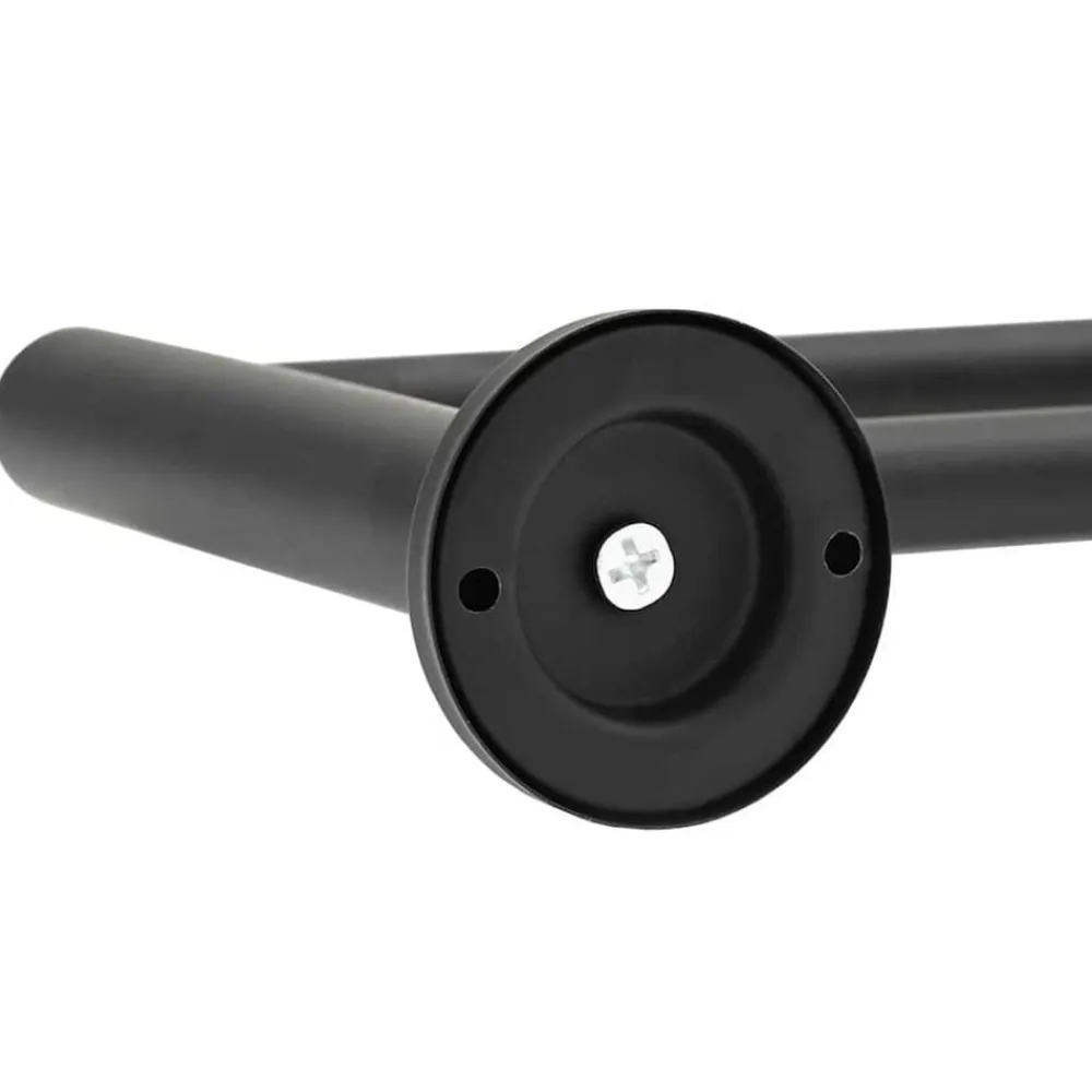 vidaXL Soporte para toallas Negro 61 x 14,5 x 5 cm Acero inoxidable New