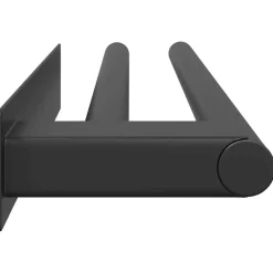 vidaXL Soporte para toallas 40 x 9 x 4 cm Acero inoxidable Negro