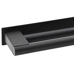 vidaXL Soporte para toallas 40 x 9 x 4 cm Acero inoxidable Negro