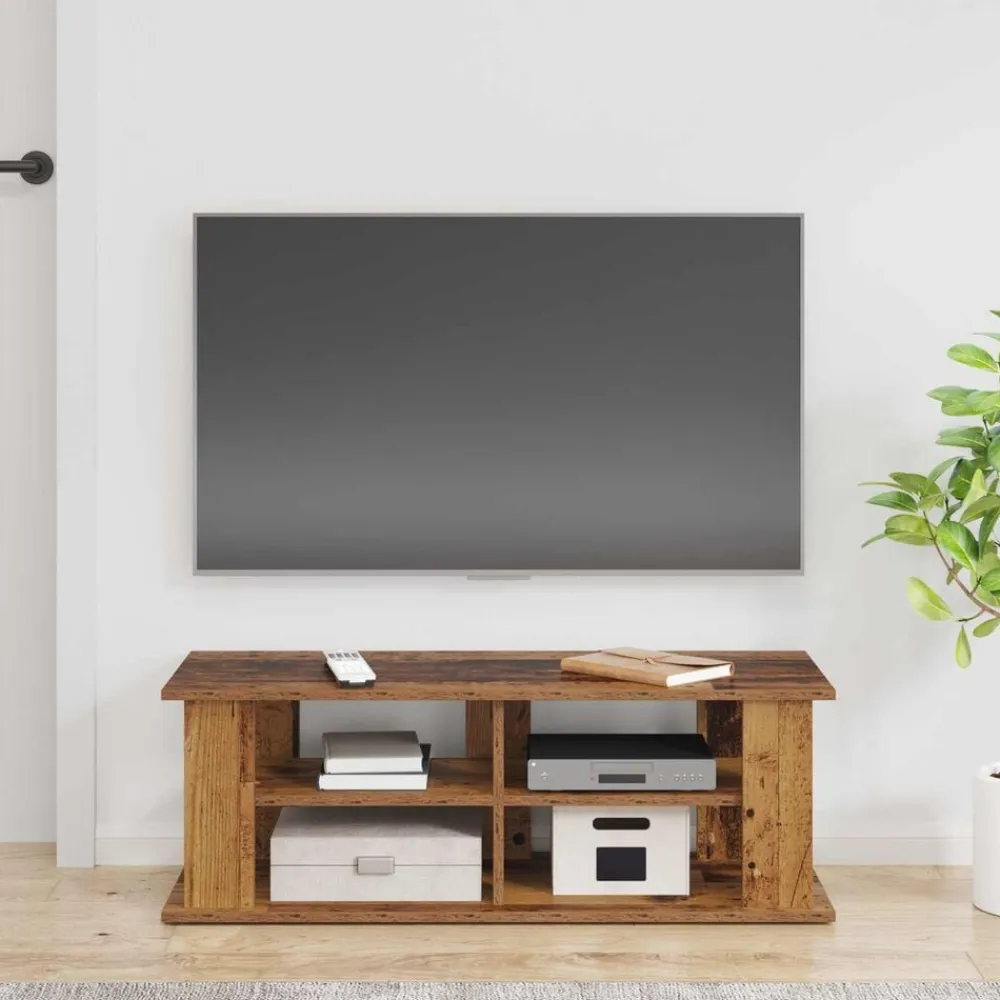 vidaXL Soporte para TV Madera vieja 96 x 35 x 33,5 cm Madera envejecida Discount
