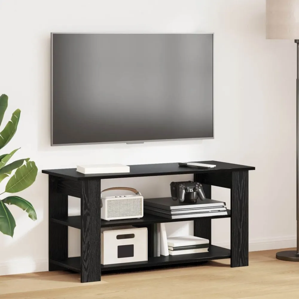 vidaXL Soporte para TV 100 x 40 x 50 cm Roble negro New