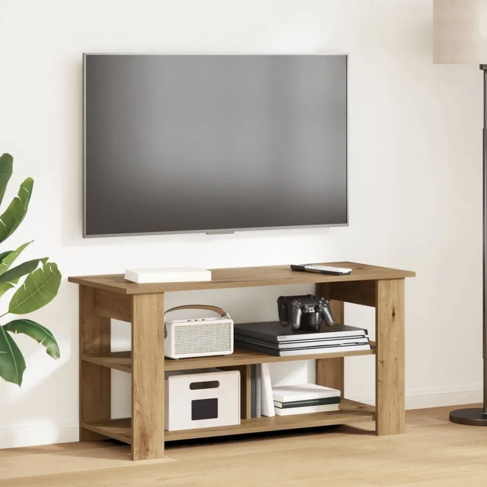 vidaXL Muebles Tv-Soporte para TV Roble artesanal 100 x 40 x 50 cm