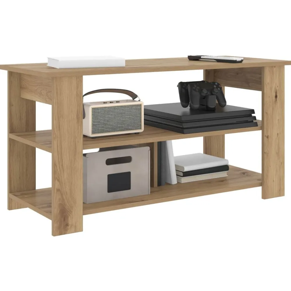 vidaXL Muebles Tv-Soporte para TV Roble artesanal 100 x 40 x 50 cm