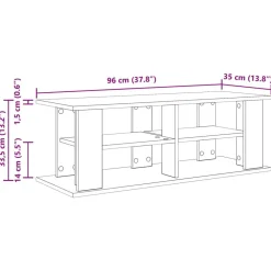 vidaXL Soporte para TV 96 x 35 x 33,5 cm Roble ahumado
