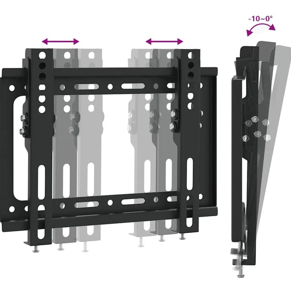 vidaXL Electrónica-Soporte pared TV pantalla 14''-42'' Max VESA 200x200 mm 30 kg