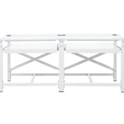 vidaXL Accesorios Para Electrodomésticos-Soporte pedestal doble lavadora con estantes extraíbles