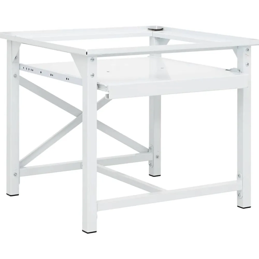 vidaXL Accesorios Para Electrodomésticos-Soporte pedestal para lavadora con estante extraíble