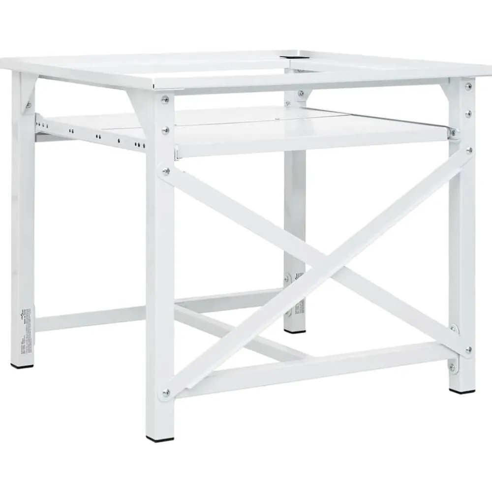 vidaXL Accesorios Para Electrodomésticos-Soporte pedestal para lavadora con estante extraíble