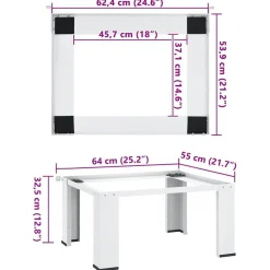 vidaXL Soporte pedestal para lavadora Blanco Hot