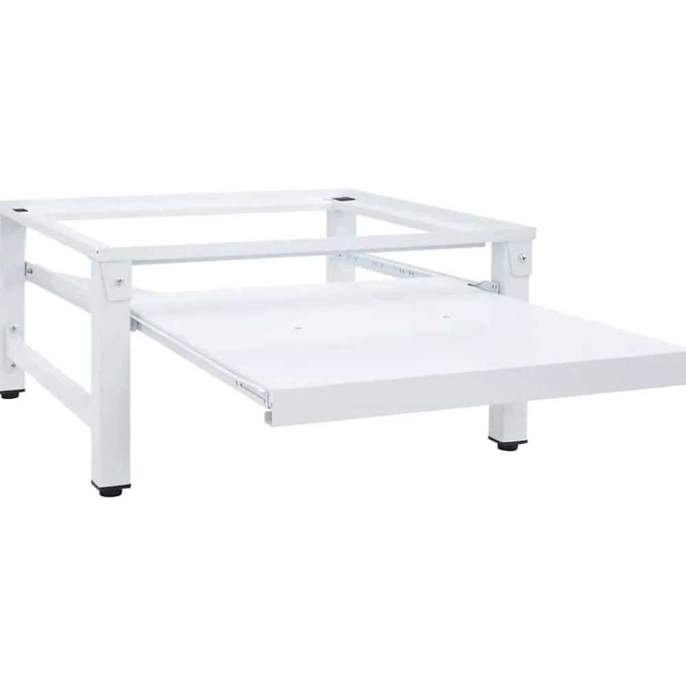 vidaXL Accesorios Para Electrodomésticos-Soporte pedestal para lavadora con estante extraíble