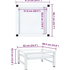 vidaXL Accesorios Para Electrodomésticos-Soporte pedestal para lavadora con estante extraíble