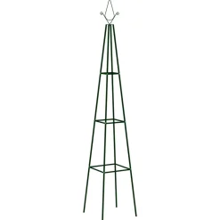 vidaXL Soporte plantas trepadoras 2 ud hierro verde oscuro 35x35x195cm Sale