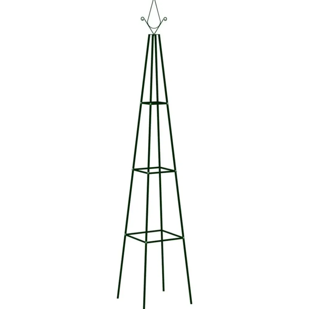 vidaXL Soporte plantas trepadoras 2 ud hierro verde oscuro 35x35x195cm Sale