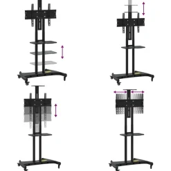 vidaXL Electrónica-Soporte TV con ruedas pantalla 32-70'' Max VESA 600x400mm 60kg