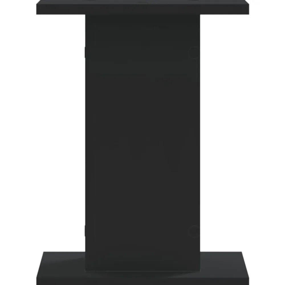 vidaXL Soportes altavoces 2 uds madera ingeniería 30x30x40 cm Negro New