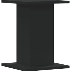 vidaXL Soportes altavoces 2 uds madera ingeniería 30x30x40 cm Negro New