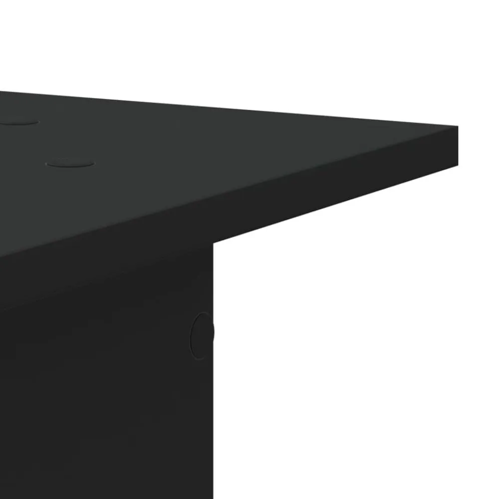 vidaXL Soportes altavoces 2 uds madera ingeniería 30x30x40 cm Negro New