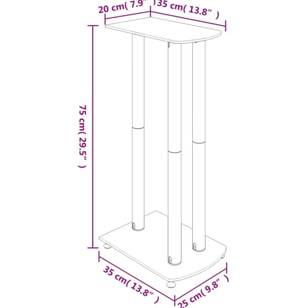 vidaXL Soportes altavoces 2 uds vidrio templado plata negro 3 pilares Negro y plateado Outlet