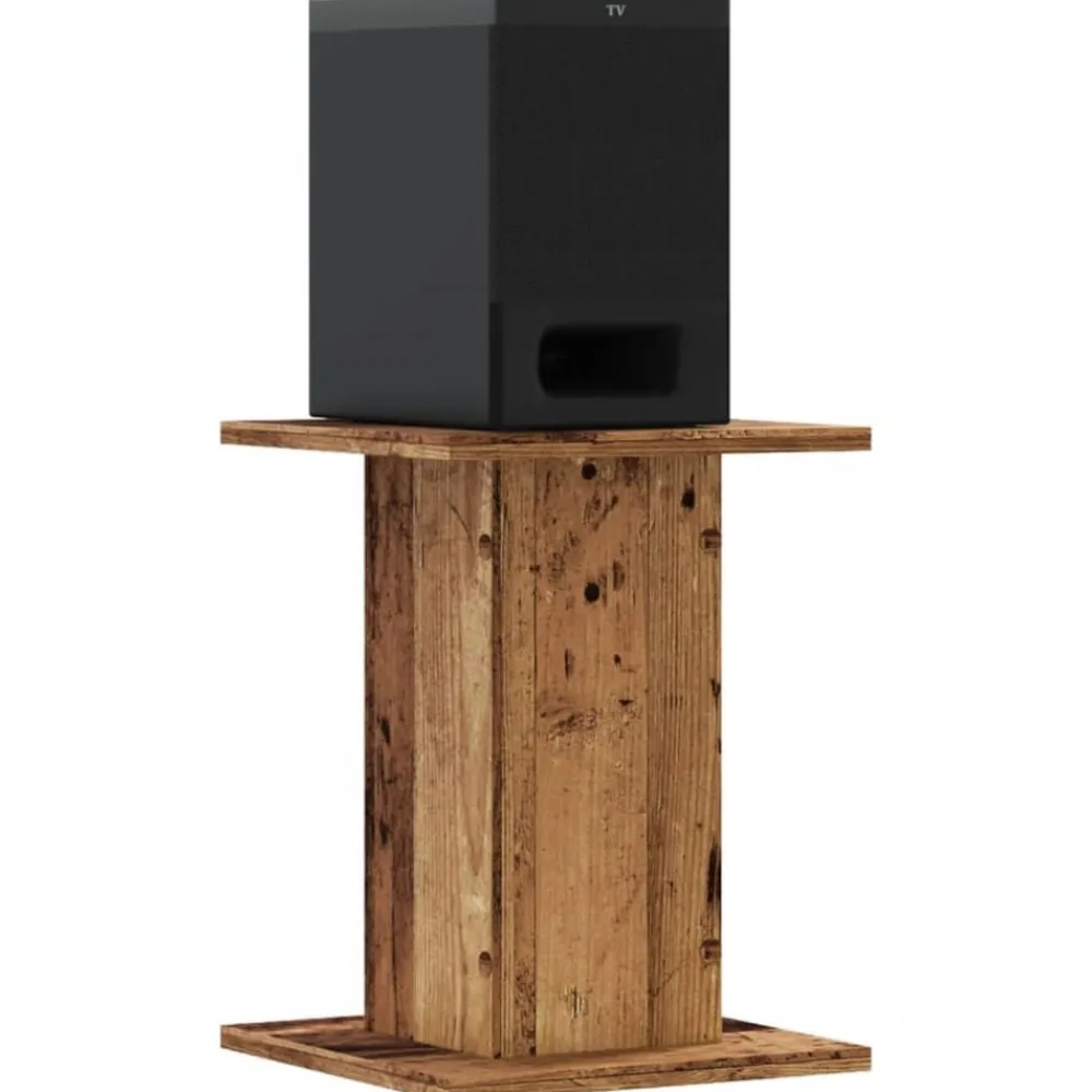 vidaXL Soportes altavoces 2 uds madera roble envejecido 30x30x40 cm Madera antigua Discount