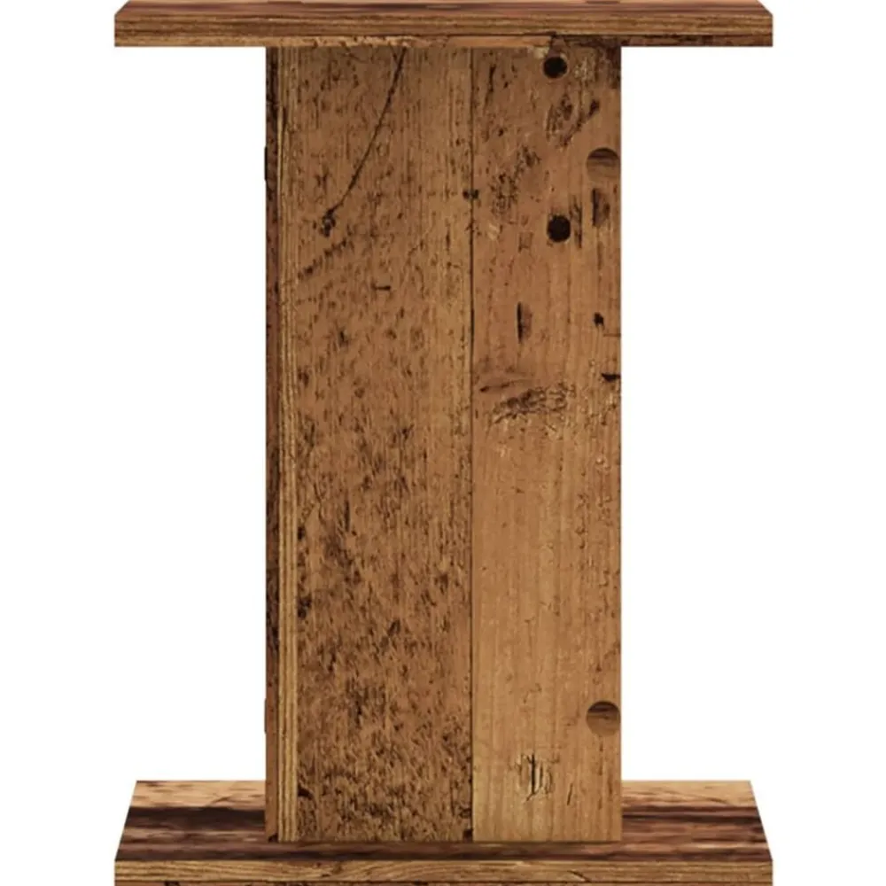 vidaXL Soportes altavoces 2 uds madera roble envejecido 30x30x40 cm Madera antigua Discount