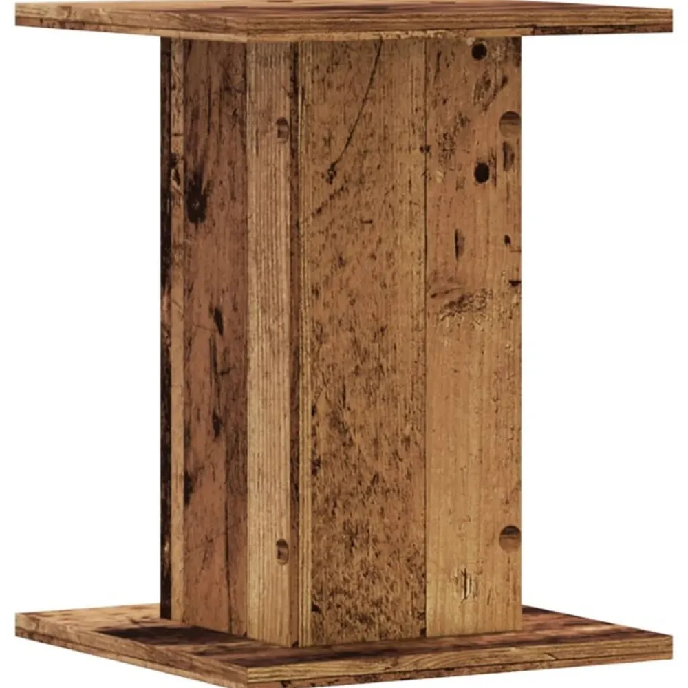 vidaXL Soportes altavoces 2 uds madera roble envejecido 30x30x40 cm Madera antigua Discount