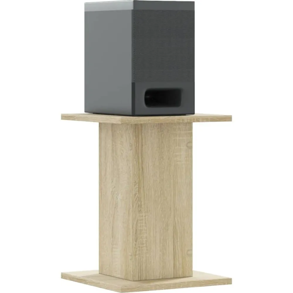 vidaXL Soportes altavoces 2 uds madera 30x30x40 cm Roble Sonoma New
