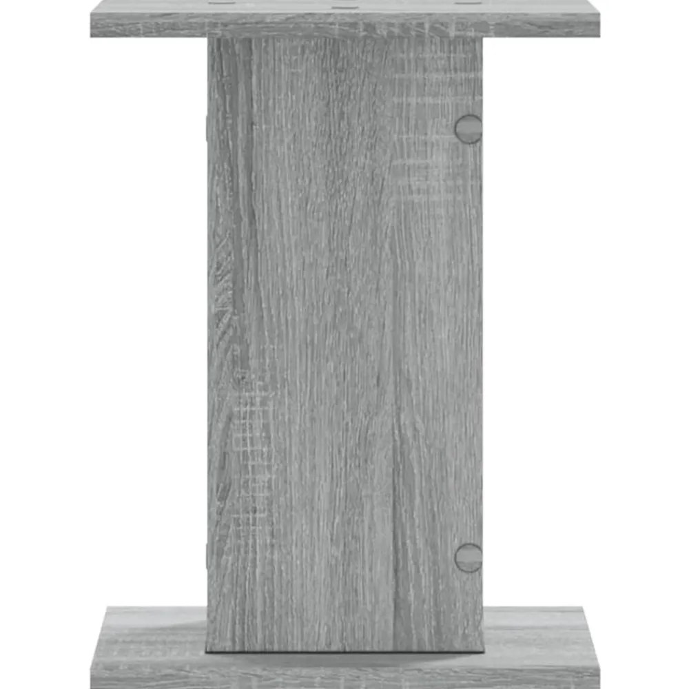 vidaXL Soportes altavoces 2 uds madera 30x30x40 cm Gris sonoma Discount