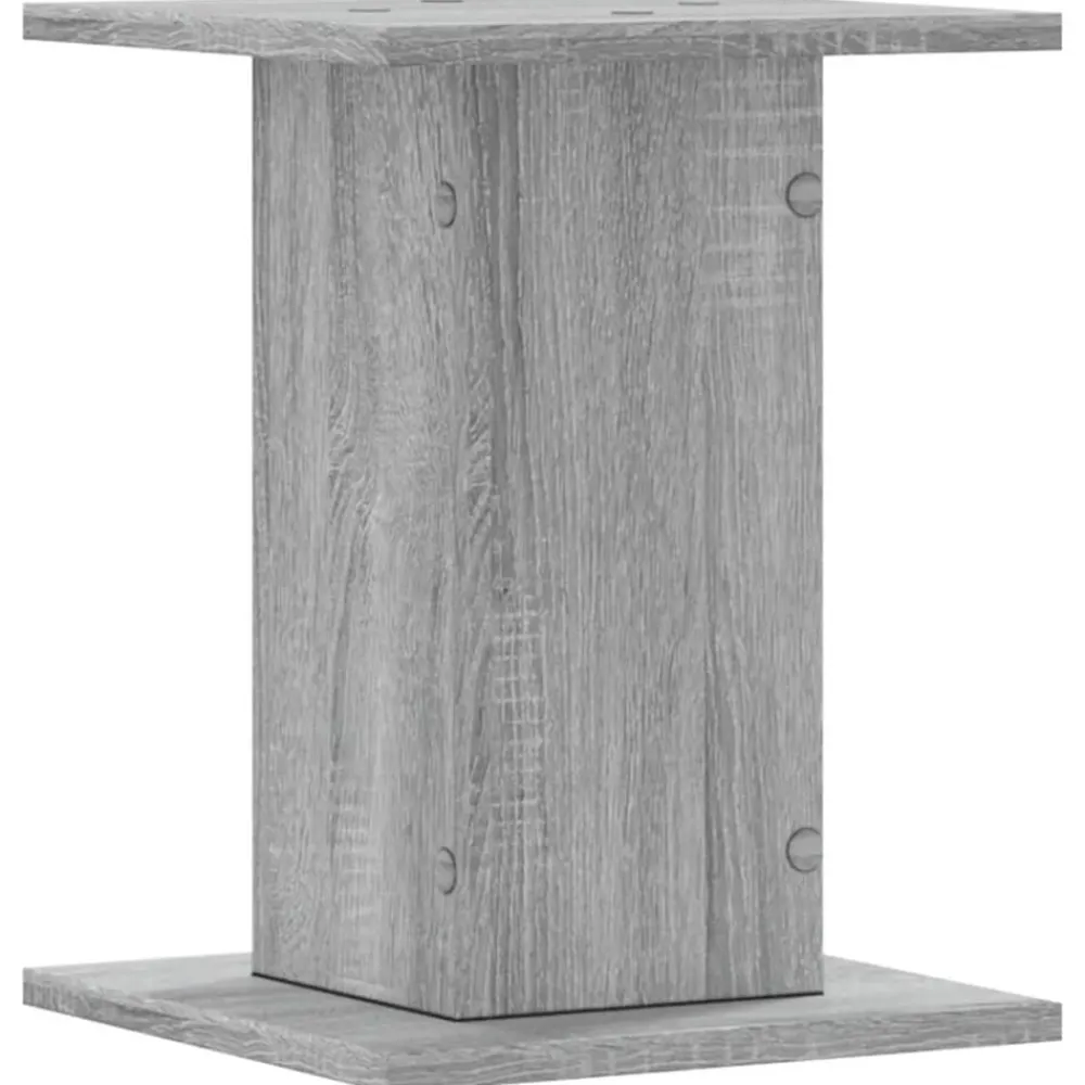 vidaXL Soportes altavoces 2 uds madera 30x30x40 cm Gris sonoma Discount