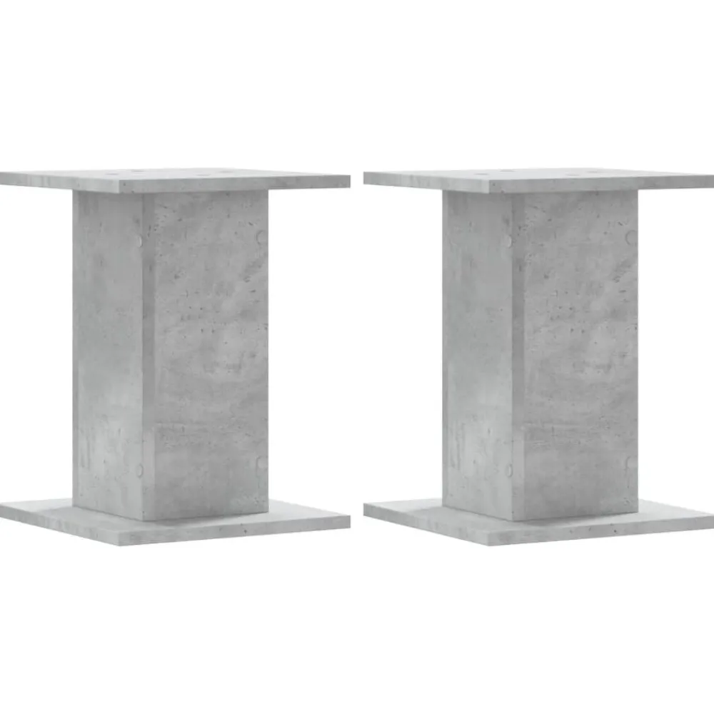 vidaXL Electrónica-Soportes altavoces 2 uds madera gris hormigón 30x30x40 cm