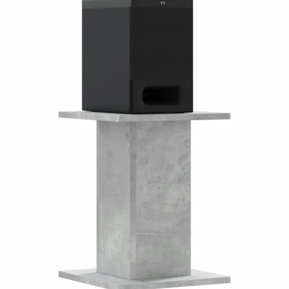 vidaXL Electrónica-Soportes altavoces 2 uds madera gris hormigón 30x30x40 cm