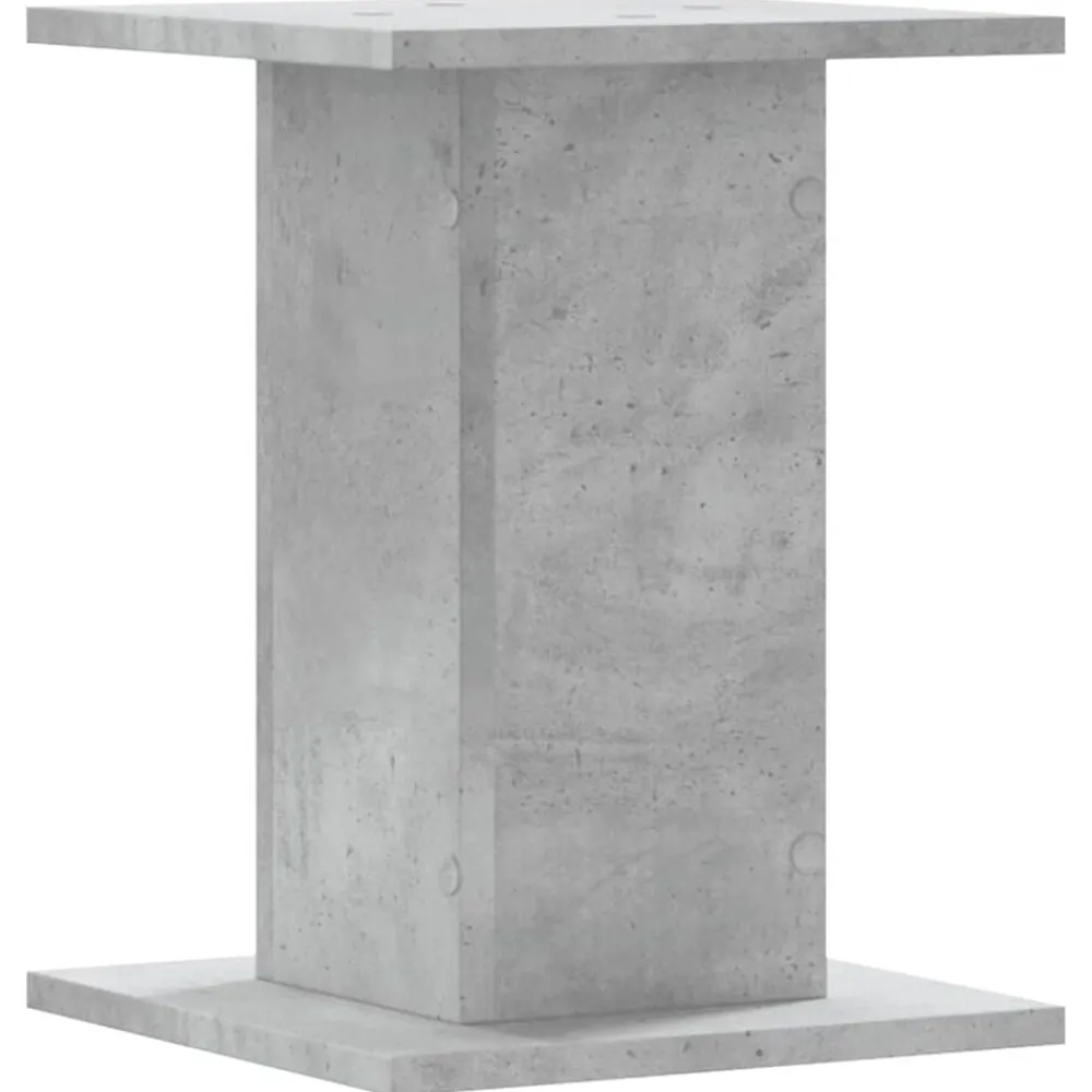 vidaXL Electrónica-Soportes altavoces 2 uds madera gris hormigón 30x30x40 cm
