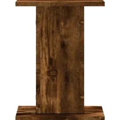 vidaXL Soportes altavoces 2 uds madera 30x30x40 cm Roble ahumado Best