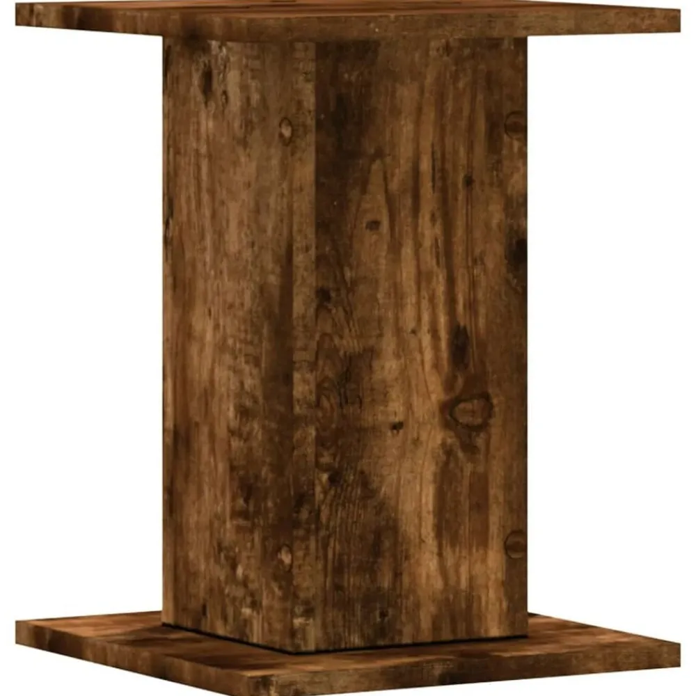 vidaXL Soportes altavoces 2 uds madera 30x30x40 cm Roble ahumado Best