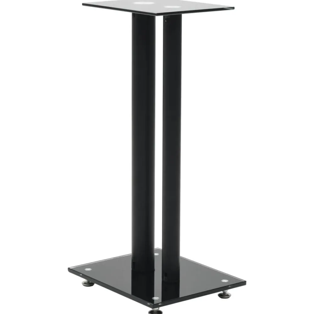 vidaXL Electrónica-Soportes altavoz vidrio templado diseño 2 pilares 2 uds