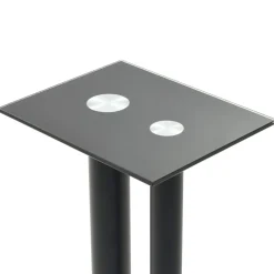 vidaXL Electrónica-Soportes altavoz vidrio templado diseño 2 pilares 2 uds