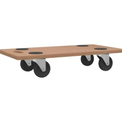 vidaXL Manipulación De Materiales-Soportes con ruedas 2 uds madera de ingeniería rectangular