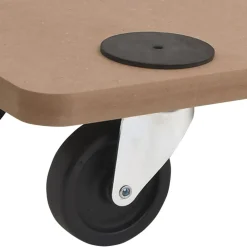 vidaXL Manipulación De Materiales-Soportes con ruedas 2 uds madera de ingeniería rectangular