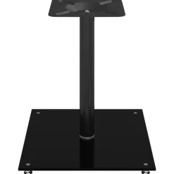 vidaXL Soportes de altavoces 2 uds vidrio templado 1 pilar Negro Sale
